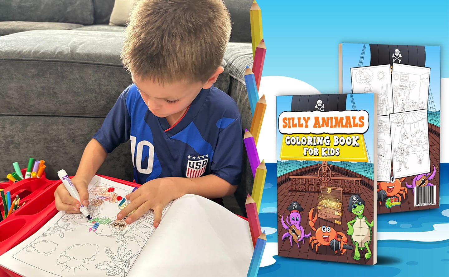 Silly Animals Coloring Book for Kids - Silly Crayons