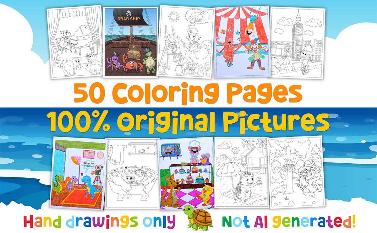 Silly Animals Coloring Book for Kids - Silly Crayons